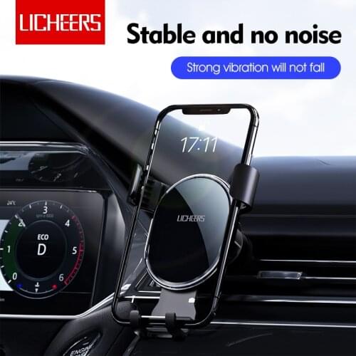 Licheers Car Phone Holder For iPhone X XS Air Vent Mount Car Holder For Xiaomi HUAWEI Samsung S9 S8 Redmi Glass Panel Holder