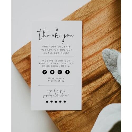 Caddsgn Business Thank You Insert Cards Customer Thank You For Your Order Inserts Thank You Packaging Insert Thank You Parcel