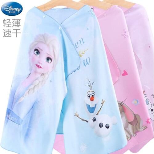 Disney Spider-Man Frozen Elsa Childrens Swimming Bath Towel Quick-drying Towel Hooded Beach Towel Cloak Bathrobe