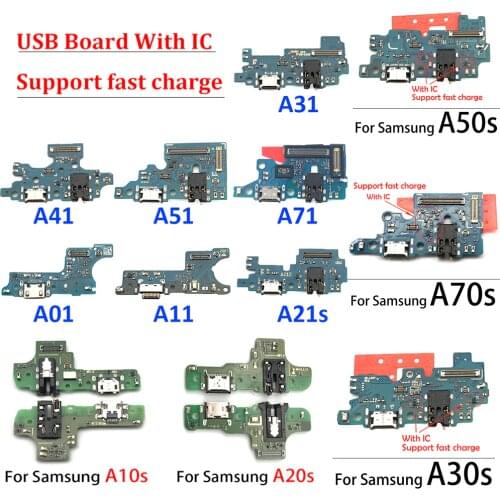 For Samsung Galaxy A10 A01 A11 A10S A20S A30S A50S A70S A21S A31 A41 A51 A71 Dock Connector Micro USB Charging Microphone Board