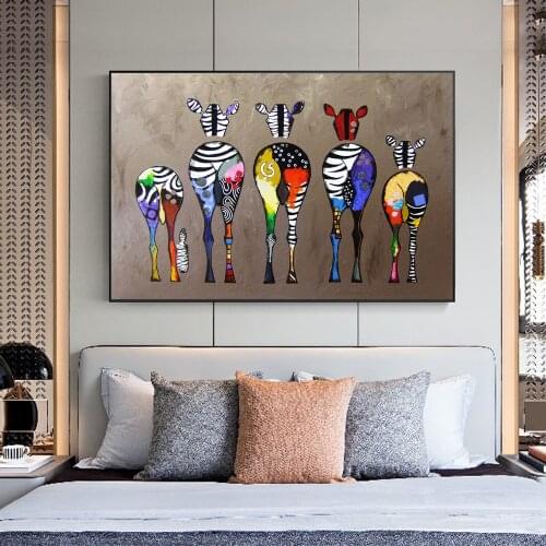 Graffiti Art Zebra Abstract Canvas Art Posters And Prints Colorful Animals Canvas Painting Nordic Wall Art Picture For Kids Room