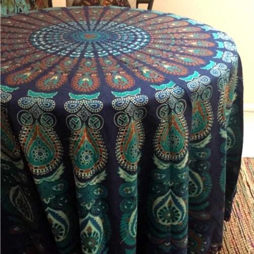Round Mat Scarve Mandala Tapestry Beach Picnic Throw Rug Blanket Bohemia Grassplot Mats SDF-SHIP