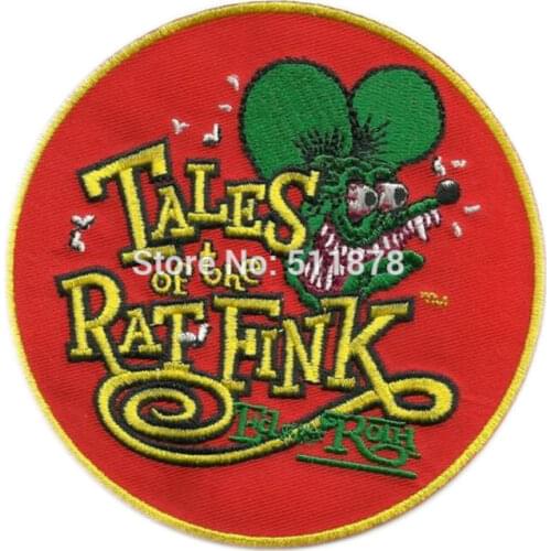 4" BIG DADDY" ROTH TALES OF THE RAT FINK HOT ROD PATCH MOVIE TV SERIES Embroidered IRON ON BADGE BIKER VEST BADGE EMBLEM