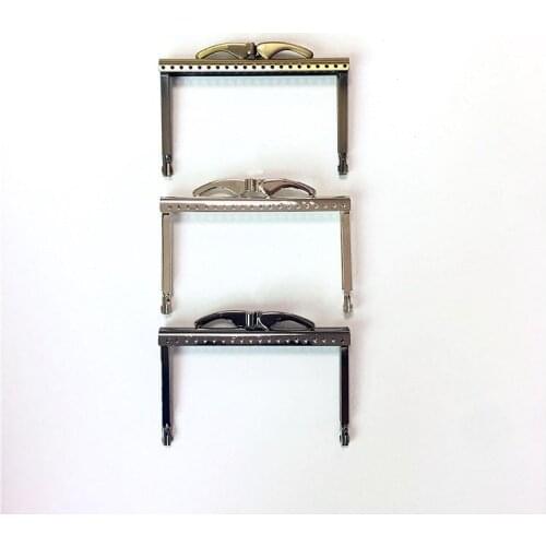 Wholesale 10PCS 10.5cm Square shape metal purse frame Kiss Clasp DIY Kiss Lock bag Coin Purse Accessories Bronze /Silver/ Black