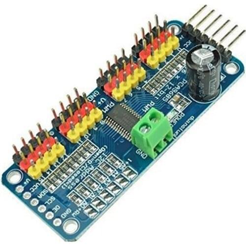 PCA9685 16CH 16 Channel 12-bit PWM Servo Driver I2C IIC Interface Shield Board Module For Raspberry Pi Servo Shield For Arduino