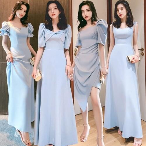 Bridesmaids Dress Illusion Strapless A-Line Spaghetti Straps Sleeveless Jersey Floor-Length Vintage Lady Wedding Party Gown E250