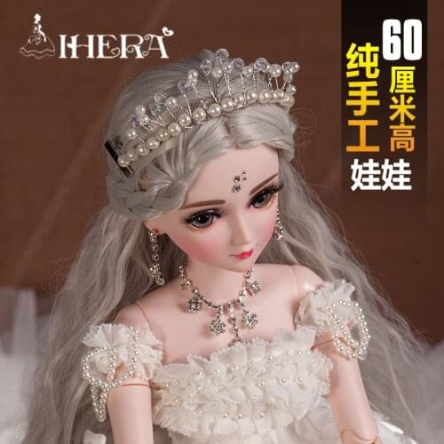 FULL SET Top quality 1/3 pvc bjd 60cm wedding doll dress all included night lolita reborn baby doll best gift child kid toy