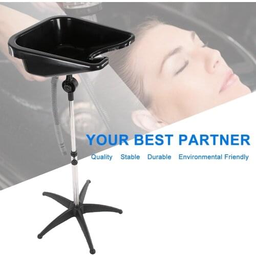 Height Adjustable Portable Salon Deep Shampoo Basin Sink Hair Salon Treatment Bowl with Drain Hose for Hair Salon Equipment