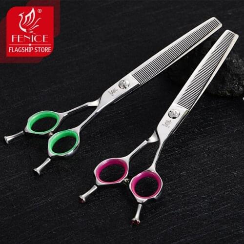 Fenice 7.0 inch Professional Pet Dog Grooming Scissors Dog Thinning Scissors Shears Animals Haircut Tools Thinning Rate 35-40