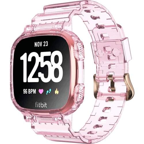 ANBEST Transparent Watchband for Versa 3 TPU Belt for Fitbit Versa 3 Smart Watch Accessories Strap