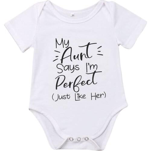 Pudcoco Baby Romper Cotton Infant Boy Girls 0-18M Short Regular Sleeve Letter Printed Clothes Outfits
