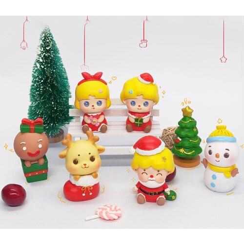 Christmas tree small ornaments desktop ornaments cake baking decoration Christmas dolls for son and daughter student gifts