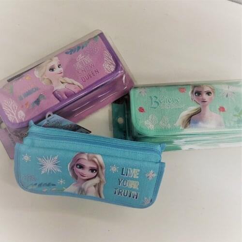 Disney stationery bag cartoon cute zipper large capacity handbag quick-frozen pencil bag learning gift