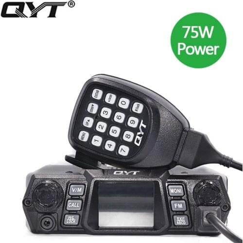 QYT KT-980Plus 75W Super Power Mobile Radio 136-174MHz/400-480MHZ Dual Band f Car Mobile Radio QYT KT 980Plus Radio KT980Plus