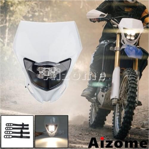 Off Road Motocross LED Head Light Dirt Bike Front Light Lamp Cowl For Yamaha WR450F WR250F WR450R WR250R YZ450FX YZ250FX TT-R