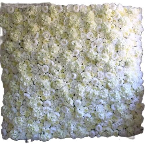 TONGFENG 10pcs/lot Ivory Flower runner wedding decoration Artificial silk rose peony 3D flower wall wedding backdrop decoration