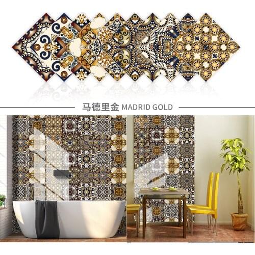 Traditional Talavera Tiles Stickers Bathroom Kitchen Tile Decals Easy to Apply Just Peel & Stick Home Decor Tile Stickers 10x10