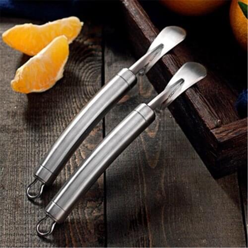 Creative Orange Peeler Grapefruit Peel Zesters Portable Fruit Stripper with Non-Slip Handle Stainless Steel Fruits Peeling Knife
