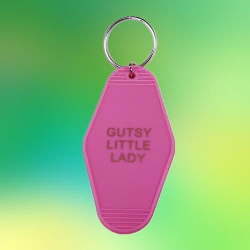 Vintage light pink hotel GLL key tag Keyring Great little gift for your BFF Keychain