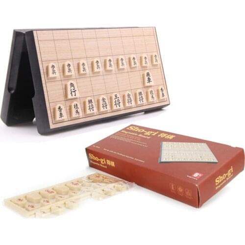 Japan Shogi 25*25*2cm Chess Game Magnetic Foldable Chess Table International Checker Sho-gi Intelligence Game as Gift Toy