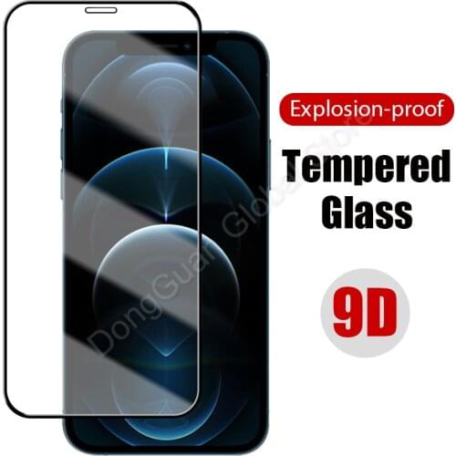 9D Tempered Glass For iPhone 13 11 12 Mini Pro Max Screen Protector For iPhone X Xr Xs Max 7 8 6S Plus SE2020 Full Cover Glass