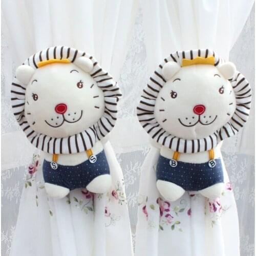 1 Pair Curtain Accessory Hanging Belt Ball Curtain Tassel Tieback Cute Lion/Little Bear Curtains Decoration Wholesale RetailVT