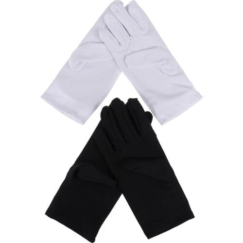 Cotton Gloves Khan Cloth Quality Check Solid Gloves Rituals Play White Gloves 2Colors Black 1Pair