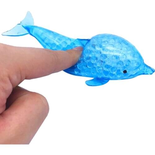 1pc Decompression Spongy Dolphin Shark Antistress squishy Bead Stress Ball Toy Squeezable Stress Relief Toy For Adult Children