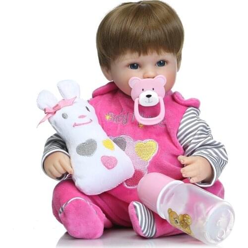 17"42cm Alive Bebe Accompany Doll vinyl newborn Reborn silicone lol dolls kids Xmas Brinquedos Limited Collection Birthday Gift