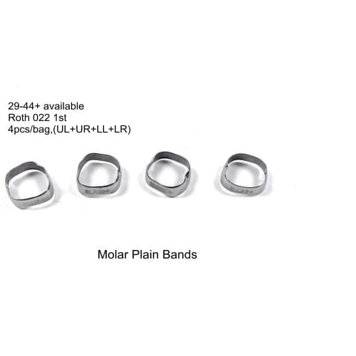 20Pack/80pcs Dental Orthodontic Plain Bands U1L1 Roth 022 1st 4pcs/bag