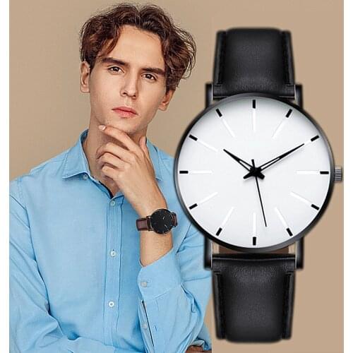 2020 Minimalist Mens Fashion Ultra Thin Watches Simple Men Business Leather Belt Quartz Watch Relogio Masculino