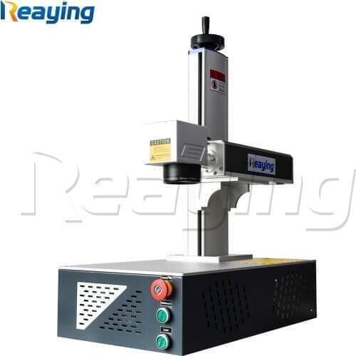50W Mini DIY Integrated aluminum tags laser marking machine dark fiber aluminium