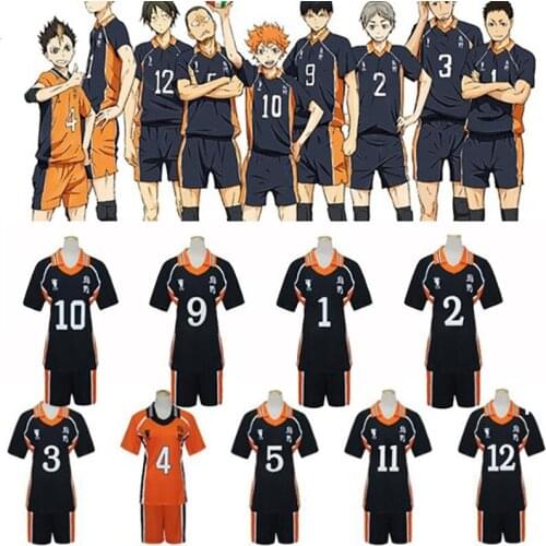 Anime Haikyuu Cosplay Costume Karasuno High School Volleyball Club Hinata Shyouyou Sportswear Jerseys Uniform