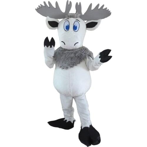 White Deer Costume Cosplay Outfits Adult Size Cartoon Mascot costume For Carnival Festival Commercial Dress