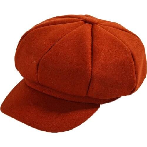 2020 Fashion wild Women Beret Autumn Winter Octagonal Cap Hats Stylish Artist Painter Newsboy Caps Black Grey Beret Hats gorras