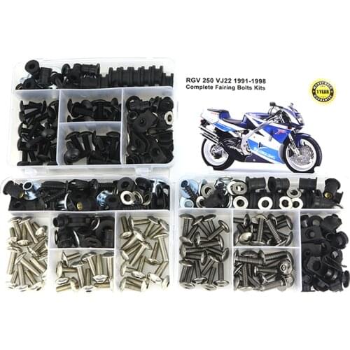 Fit For Suzuki RGV 250 VJ22 1991 1992 1993 1994 1995-1998 Motorcycle Complete Full Fairing Bolts Kit Fairing Clips Speed Nuts
