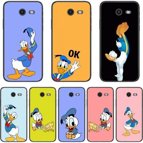 Phone Case Disney Duck Donald Phone Case Hull For Samsung Galaxy J 4 3 5 6 7 8 EU 2018 Plus 2017 Black Shell Art Cell Cover TP