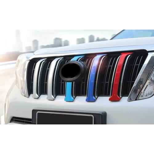 For TOYOTA PRADO 2700 2010-2017 front Grille strip Insect net Three color grille bar decorate