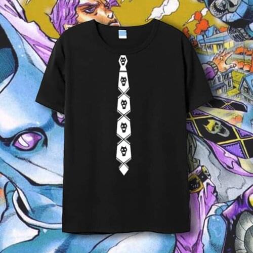 New JoJos Bizarre Adventure Cosplay t-shirt Anime Kira Yoshikage Men t shirt Summer Cotton Tees Tops