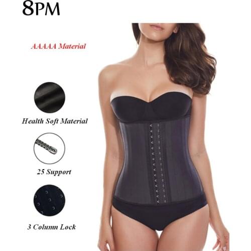 Womens Sharper Boned Corset 100% Latex Waist Trainer Latex Waist Cincher Hot Body Shaper Women Shapewear ouc3052
