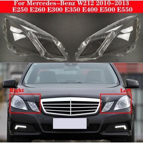 For Mercedes-Benz E-Class W212 E250 E260 E300 E350 E400 E500 E550 2010-2013 Car Headlight Cover Lampshade Lampcover Glass Shell