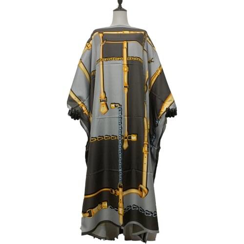 Lyh-kaftan Causal Fashion Printed Boho Clothing For Women Plus Size Floor Length ropa european Silk Kaftan Long Dress For Lady