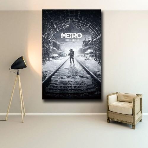 Metro Exodus Game Poster Artwork Canvas Painting Wall Art Nordic Decoration Home Modern Poster For Living Room Print Pictures
