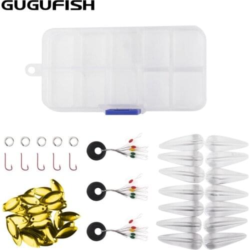 GUGUFISH Mixed Colors Spoon Set Metal Lure Kit Sequins Fishing Lures Fishing gear accessories