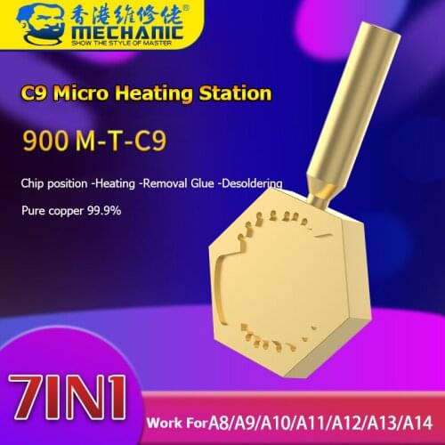 Micro Pure Copper Heating Station Soldering iron Tips Heating Table For iPhone A8/A9/A10/A11/A12/A13/A14 IC Chip Repair Tools