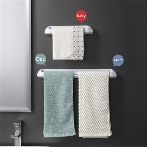 Wall-Mounted Suction Towel Hanger Multifunctional Towel Holder Rack Bathroom Wipes Bar Toilet Storage Shelf Kitchen Organizer