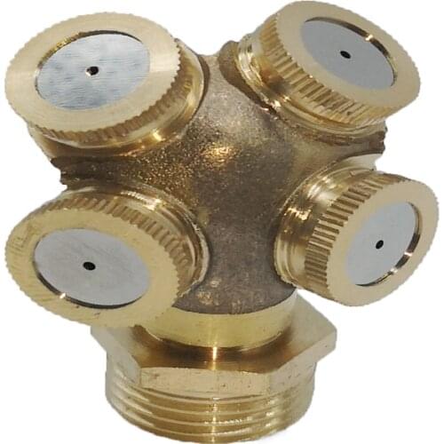 New 2pcs Brass Misting Nozzles 1/4'' 1/2'' Garden Watering Dairy Farm Cooling Brass Spray Nozzles