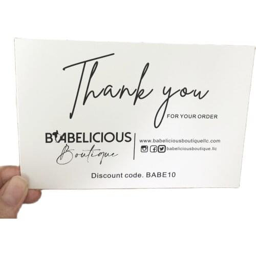 Very Cheaper Business Thank You Cards Custom With Logo For Your Purchase