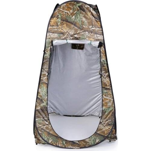 2020Outdoor Pop Up Camouflage Tent 180T Camping Shower Bathroom Privacy Toilet Changing Room Shelter Single Moving Folding Tents