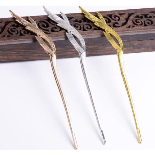 10pcs 100mm Retro Metal Alloy Hair Sticks Base Setting DIY Hair Accessories For Jewelry Making